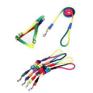 Arnés de Nailon con Patrón Sólido para Mascotas, Arnés Acolchado para Perros, Correa de Pecho Colorida, Cadena para Perros, Conjunto de Correa de Pecho Cómoda para Mascotas - Product Image 5