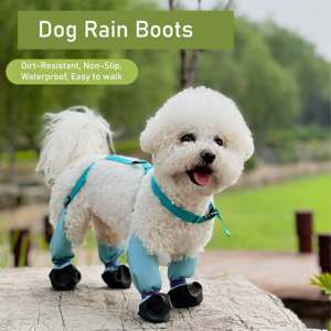 รองเท้าบูทกันฝนสำหรับสุนัขกลางแจ้งมาใหม่กันน้ำกันลื่นรองเท้าบูทสัตว์เลี้ยงกันสิ่งสกปรกสำหรับทุกฤดูกาล - Product Image 2