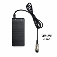 Adaptateur secteur 43,2 V 1,5 A pour vélo électrique, pièces chromées personnalisées, prise GX16, fabricant ODM, 75 W