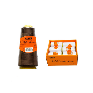 Filo da Cucito Ilan Marrone Scuro 2750 M, Confezione da 12 Rocchetti, 19 Colori - Product Image 1