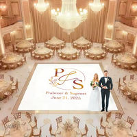 Autocollant de sol de danse personnalisé pour mariage, amovible, brillant/mat, en vinyle PVC, résistant aux UV, imperméable, pour décoration de fête