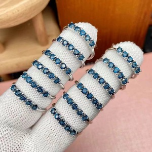 Anillo Ajustable de <span class=keywords><strong>Topacio</strong></span> Azul Londres con Corte Natural para Mujer, un Diseño Novedoso, Joyería de Cristal Lujosa y Personalizada - Product Image 3