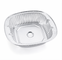 Barquette en aluminium jetable populaire de Corée de 980 ml, compatible four, pour nouilles instantanées, réchauffement autonome, compatible induction, à emporter