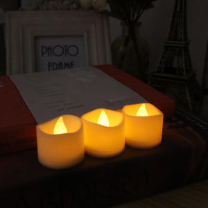 Bianco tremolante candele a <span class=keywords><strong>LED</strong></span> senza fiamma a batteria pilastro elettronico a lume di candela decorazione per la casa e matrimoni - Product Image 4