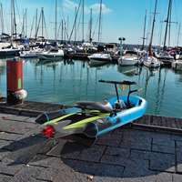Matériau EPP de bateau gonflable de requin de planche de surf électrique transformatrice 48V avec pompe à eaux océaniques nouveau sac de surf de mer inclus