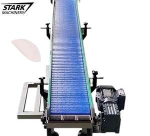 Transportador de cinta modular de plástico de grado alimenticio para línea de clasificación de paquetes y alimentos para transportar en industrias alimentarias - Product Image 1