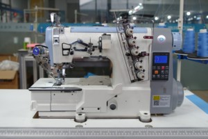 DT 500-01CB-EUT-DT Direct Drive Flat Bed Interlock <b>Sewing</b> Machine Single Needle Manual Feed Mechanism Auto Thread Trimmer Motor - Product Image 1