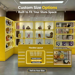 Vitrine <span class=keywords><strong>de</strong></span> magasin <span class=keywords><strong>de</strong></span> détail personnalisée, mignonne et écologique, en verre, pour jouets, poupées, et <span class=keywords><strong>boutique</strong></span> <span class=keywords><strong>de</strong></span> cadeaux modernes - Product Image 6