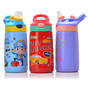 Termo de agua de acero inoxidable para niños, botella con impresión de doble pared, Logo de 400ml - Product Image 2