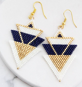 Boucles d'oreilles pendantes en perles ethniques faites à la main produit en vrac multi-taille à la mode en plusieurs couleurs personnalisables pour les fêtes - Product Image 2