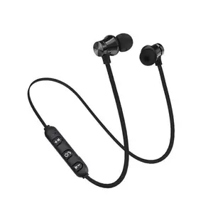 最佳质量耳机XT11磁性入耳式无线BT V4.2耳机，用于智能手机耳机磁铁金属颈部运动耳机