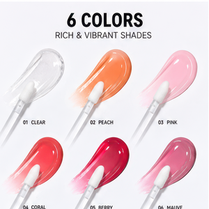 Gloss à lèvres repulpant rose dégradé semi-transparent bio avec base rotative en plastique, vente en gros pour maquillage quotidien, marque privée - Product Image 4