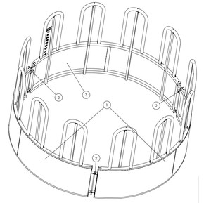 مغذية رزمة الأغنام/الماشية المجلفنة/مغذية رزمة مستديرة لتغذية قش الخيول - Product Image 5
