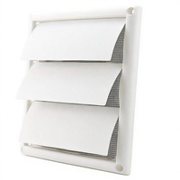 Grille d'aération de sécheuse en plastique blanc de 6 pouces avec 4 vis pour sortie de hotte d'aération murale extérieure, protège contre la pluie, la neige, le vent et les oiseaux