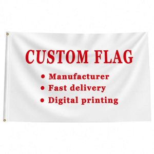 Hot Sell Custom <b>Flags</b> and Banners Outdoor Knitted Polyester Digital Printing Promotional Events Fast Delivery - Product Image 1