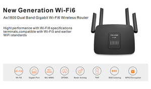 Pix-liên kết bán hàng nóng Long Range Wifi Router ax1800 băng tần kép 2.4G 5GHz Gigabit Wifi Router - Product Image 4