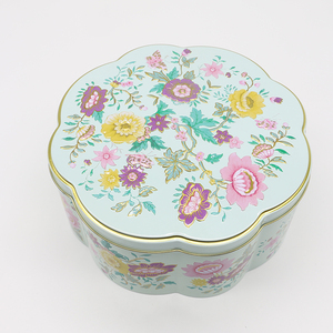 Boîtes en métal décorées de fleurs, <span class=keywords><strong>prix</strong></span> d'usine, pour emballages cadeaux, chocolats, bonbons, gâteaux, Noël, Halloween - Product Image 1