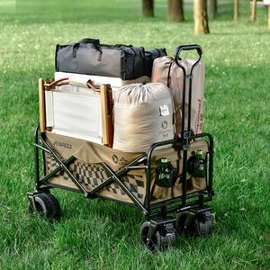 Hisped 160l स्टेनलेस स्टील फोल्डिंग स्टलर कार्ट बच्चों के लिए आउटडोर शिविर वैगन-ओएम - Product Image 4