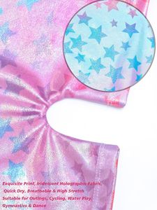 <span class=keywords><strong>Justaucorps</strong></span> pour filles à imprimé dégradé, sans manches, unitard de gymnastique brillant, body court, costume de danse pour enfants, <span class=keywords><strong>justaucorps</strong></span> de gymnastique - Product Image 6