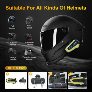 N3X motosiklet interkom çift çekirdekli yonga seti ENC gürültü azaltma 300m interkom kablosuz mavi diş interkom kulaklık <span class=keywords><strong>2</strong></span> binici için - Product Image 5