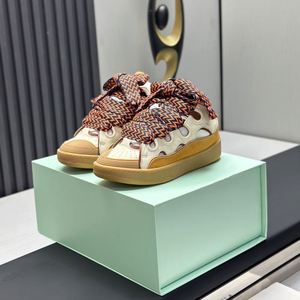 Sneakers Chunky Dad Unisexe Personnalisables pour Couple, Chaussures de Marche Rétro à Plateforme Antidérapantes, Lacets Colorés, Cuir Véritable, Toutes Saisons - Product Image 2