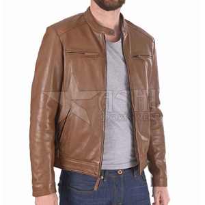 Chaqueta de cuero de moda de invierno personalizada para hombre de la mejor calidad del precio chaqueta de cuero con capucha de piel de vaca hecha en Pakistán - Product Image 5