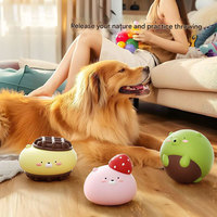 Grappig, duurzaam, cartoonachtig, schattig fruitvormig latex kauwspeeltje voor honden - piepend, hoge stuiter, tandenreiniging & training