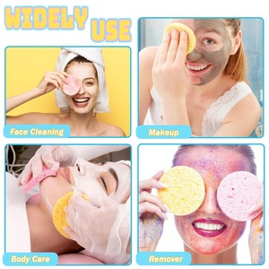 Compressed Facial Cleansing Sponge Skin Care Facial Sponge Natural Cellulose Face Sponge for Lady for Daily Cleansing - Product Image 6