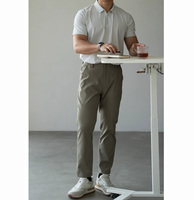 Polo d'été à manches courtes pour hommes, hauts de sport tricotés confortables et respirants avec fermeture éclair, nouveaux vêtements