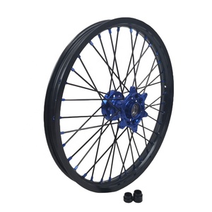 Ensemble de roues de motocross 21 19 pouces Yamaha <span class=keywords><strong>YZ</strong></span> <span class=keywords><strong>125</strong></span>/<span class=keywords><strong>YZ</strong></span> 250 2008-2016, moyeu CNC bleu, alliage d'aluminium anodisé, durable, nouvelle marque AFZ - Product Image 3