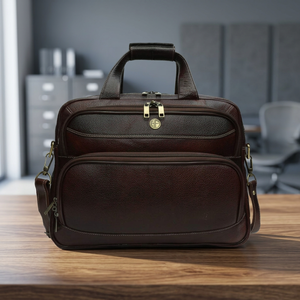 Latest Arrival OEM Customized Heavy Duty Genuine Leather <b>Laptop</b> Messenger Bag Waterproof Classic Korean High Large Capacity - Product Image 1