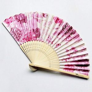 Éventail pliant en bambou personnalisé, fabriqué sur mesure, avec motif d'ange traditionnel exquis, pour invitations de mariage, publicité florale et cadeaux - Product Image 2