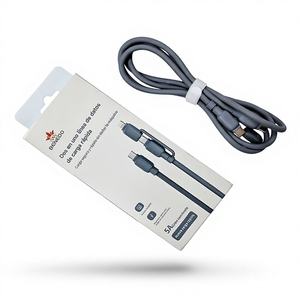 Câble de charge rapide en silicone Type-C 2 en 1, transfert de données 5A, sûr et de qualité supérieure pour iOS, ordinateur, Android - Product Image 1