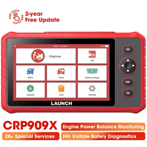 Launch crp 909x X431 CRP909 CRP909X Obd2 Scanner systèmes complets Scanner de Diagnostic de voiture pour la plupart des voitures Obd2 12V 12 nouvel arrivage