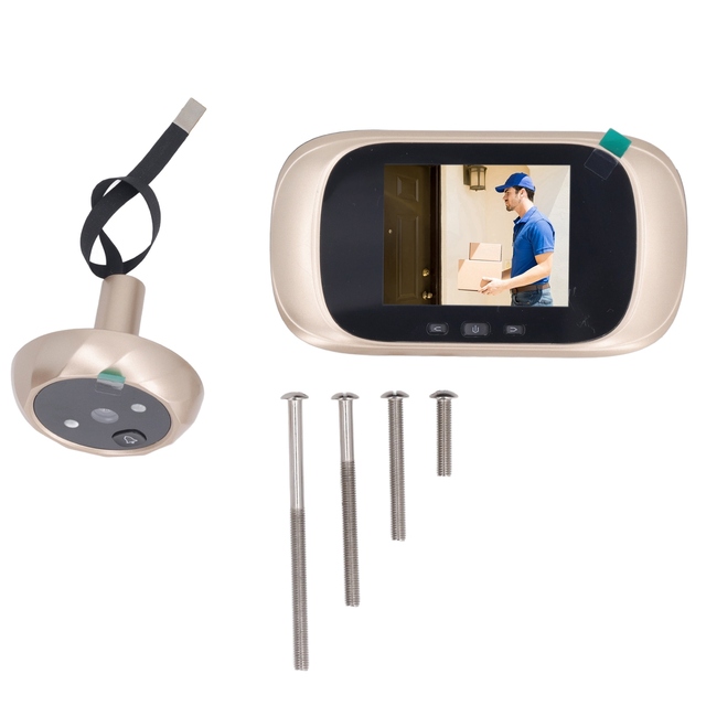 Smart Doorbell Camera 320 X 240 Resolution 2.8in LCD Display Anti Theft Night Vision APP Control WiFi Video Doorbell