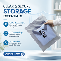 Sac refermable givré biodégradable et recyclable pour vêtements, chaussures, chaussettes, emballage, sac poly mat refermable avec trou d'aération, certifié GRS