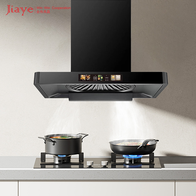 90cm New Trend Vented Kitchen Hood Copper Motor LED Lighting Remote Control Filter Easy-to-Operate High-Tech Smart Range Hood