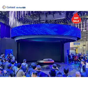 Indoor P2.5 25 P4 Cylindrical Advertising Led Display Curve Curved Trade Show Led Screen Digital Cylinder Column Video Wall