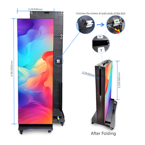 Điện tử di động thông minh AD tường trong nhà ngoài trời kỹ thuật số có thể gập lại Hội Đồng Quản Trị Di chuyển đứng quảng cáo dẫn Áp phích Màn hình hiển thị - Product Image 3