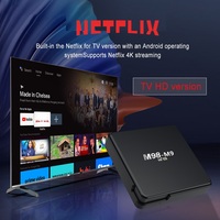 Boîtier TV Android ATV BOX M98 M9 avec système d'exploitation Android 10, interface utilisateur H313, 2 Go de RAM, 8 Go de stockage, Wi-Fi double bande 2,4 G et 5 G avec télécommande vocale Bluetooth, boîtier TV intelligent 4K