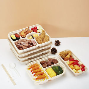Cajas de almuerzo de maíz biodegradable, contenedores de alimentos desechables respetuosos con el medio ambiente - Product Image 4
