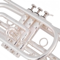 Professional High Quality Brass Body BB Key Cornet Trumpet Silver-Plated Finish 3-Piston Valves Beginner-Friendly Durable Wind