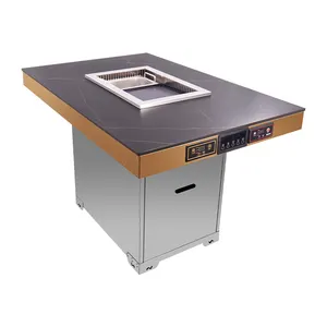 Restaurant Rotsplaat Eetkamer Meubels Koreaanse Bbq Grill Tafel Met Hotpot Dt133