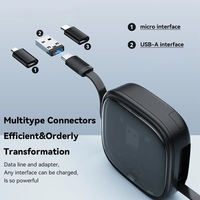 Kit de voyage convertible 6-en-1 SIHAGE : Boîte de rangement pour câbles USB-C, support de téléphone, charge rapide 5A, conducteurs en cuivre pur, gaine TPE