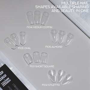 BBM Capsules d'<span class=keywords><strong>ongles</strong></span> souples en <span class=keywords><strong>gel</strong></span>, couvrance totale, 320 pièces/boîte, transparentes, pour extension, à presser, forme Stiletto incurvée, pour nail art - Product Image 5