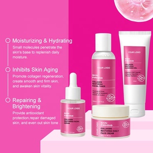 Oem Odm Anti-Aging Reafirmante Colágeno 4 piezas Cuidado de la piel de las mujeres Set Colágeno Cuidado de la cara <span class=keywords><strong>Kit</strong></span> - Product Image 5