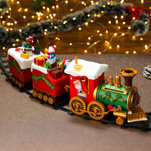 Vía de tren navideña con un diámetro de 1,35 metros, decoraciones para árboles de Navidad, decoraciones de ambiente, regalos de Navidad - Product Image 1
