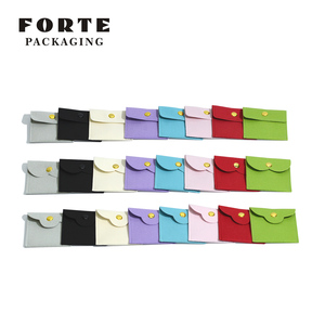 FORTE Best Selling Jewelry Packaging Pouches Jewelry Pouch with logo Ladies <b>Ring</b> <b>Watch</b> Gift Pouch - Product Image 3