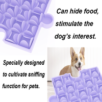 ZMaker Nouveau tapis à lécher pour chien Puzzle Slow Feeder en silicone Tapis à lécher pour l'enrichissement Mangeoire lente pour animaux de compagnie Bol à nourriture lente avec ventouses