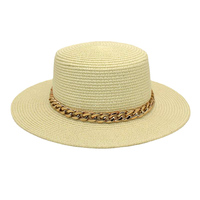 Chapeau de paille d'été personnalisé de haut niveau pour femmes couleur unie herbe naturelle chapeau de Cowboy plat haut niveau Applique pêche voyage décontracté